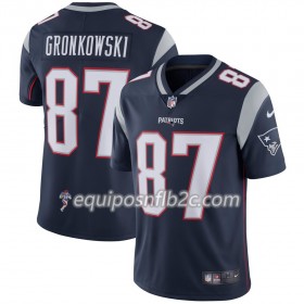 Camiseta Hombre NFL New England Patriots Rob Gronkowski 87 Nike Navy
